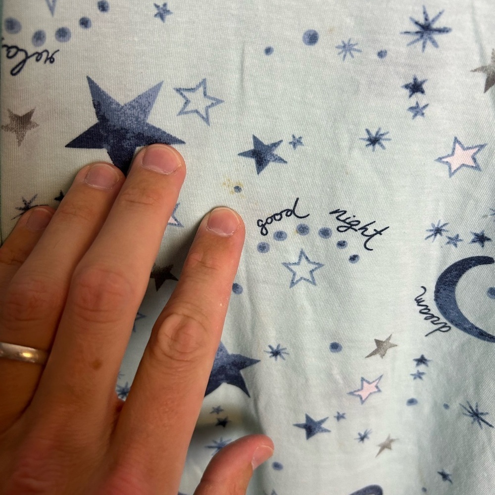 Enjoynight pajama Top Blue Star and Moon Novelty Print Size XL Blue comfortable - Picture 4 of 14